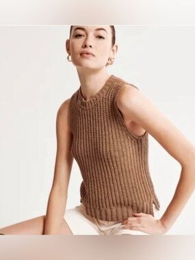 A&F Knit Sweater Tank, Set of 3, S